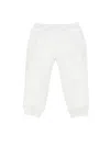 Monnalisa Stretch Fleece Joggers In Cream