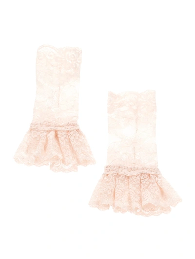Monnalisa Kids'   Stretch Lace Sleeves In Light Pink
