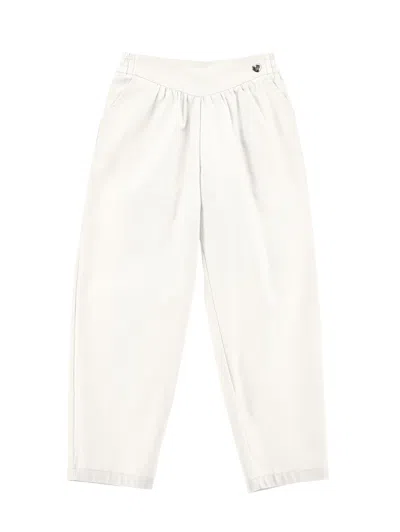 Monnalisa Kids'   Stretch Trousers With Basque In White