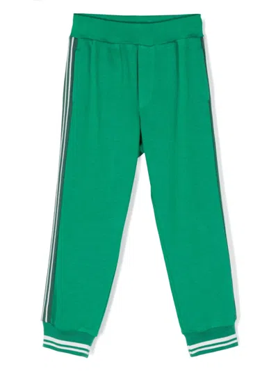 Monnalisa Kids' Stripe-detail Track Trousers In 0026 Green