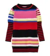Monnalisa Soft Striped Dress In Multi