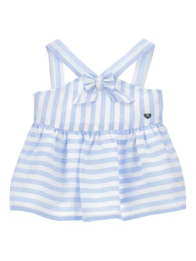 Monnalisa Top Kids Color Gnawed Blue In Multi