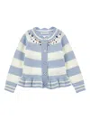 Monnalisa Strickjacke Mit Strassstreifen