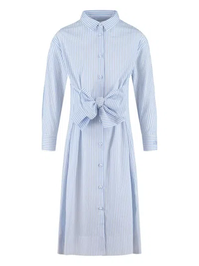 Monnalisa Kids' Striped Dress In Blue