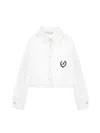 Monnalisa Striped Fabric Shirt In White
