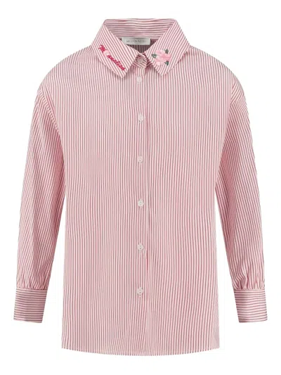 Monnalisa Kids' Striped Shirt In Pink