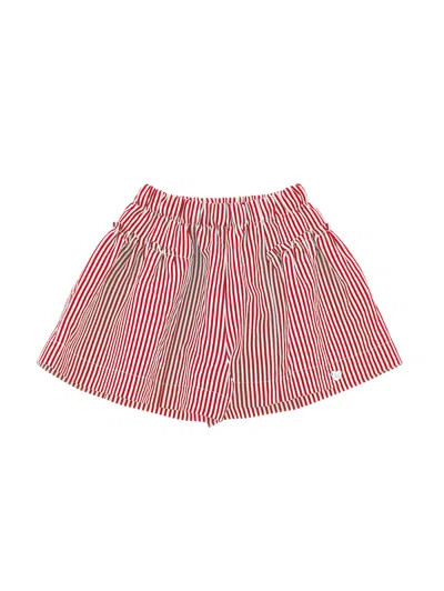 Monnalisa Kids'   Striped Shorts In Red