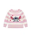 Monnalisa Striped Sweater With Stitch