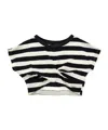 Monnalisa Striped T-shirt In Black