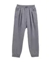 Monnalisa Striped Tailored-cut Trousers In Gray