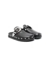 Monnalisa Stud-embellished Clogs In Black