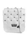Monnalisa Stud-embellished Shoulder Bag In White