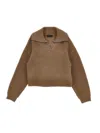 Monnalisa V-neck Sweater In Brown