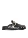 Monnalisa Studded Sabot Shoes In Black