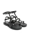 Monnalisa Studded Sandals In Black