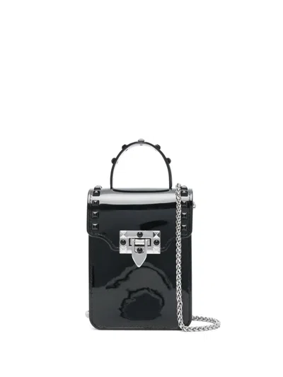 Monnalisa Kids' Studded Shoulder Bag In Black