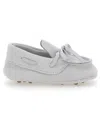 Monnalisa Suede Loafers In Cream
