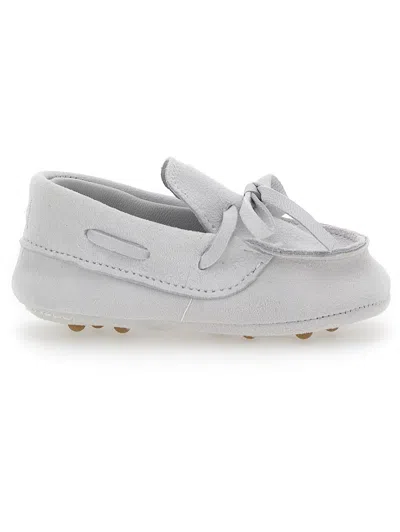 Monnalisa Kids'   Suede Loafers In Cream