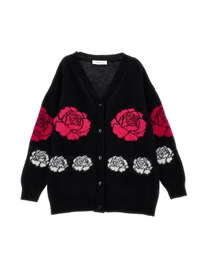 Monnalisa Kids'   Supersoft Inlay Cardigan In Black