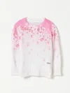 Monnalisa Floral-print Sweater In Pink
