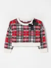 Monnalisa Checked Jumper In Rot