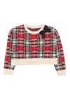 Monnalisa Checked Jumper In Red