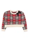Monnalisa Checked Jumper In Red