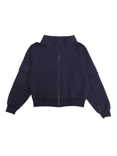 Monnalisa Kids' Sweatshirt With Pockets In Blue