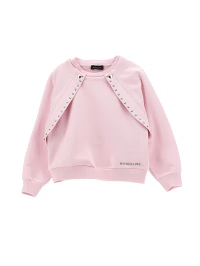 Monnalisa Kids'   Sweatshirt With Shrug In Rosa Fairy Tale