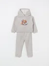 Monnalisa Lurex-detail Dog-print Tracksuit In Beige
