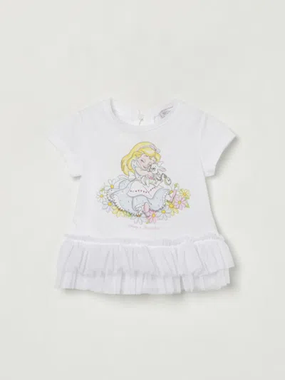 Monnalisa Babies' T-shirt  In Cotone Con Rouches