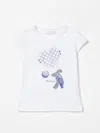 Monnalisa Embellished Racket Print T-shirt