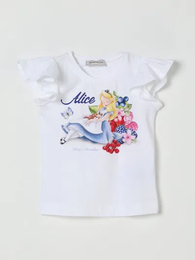 MONNALISA T-SHIRT MONNALISA KIDS COLOR WHITE,G83522001