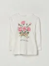 Monnalisa T-shirt  Kids Color Yellow Cream In Brown