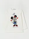 Monnalisa X Disney Minnie Mouse Graphic Long-sleeve Top In White