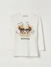 Monnalisa T-shirt  Kids Color Yellow Cream In Neutral