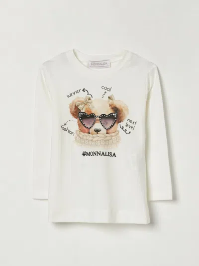 Monnalisa T-shirt  Kids Color Yellow Cream In White