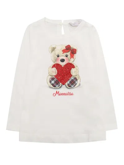 Monnalisa Kids' T-shirt In White
