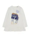Monnalisa T-shirt With Long Sleeves In White