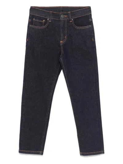 Monnalisa Kids' Tapered Jeans In Blue