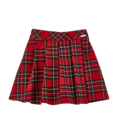 MONNALISA TARTAN PLEATED SKORT