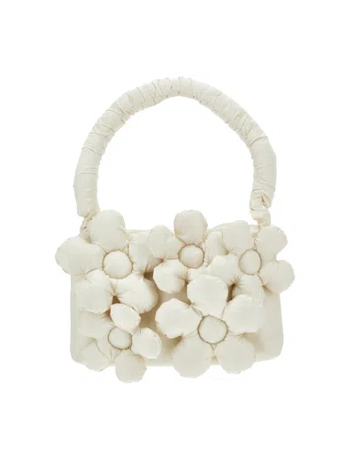 Monnalisa Kids' Tasche Mit Gepolsterten Blumen In White