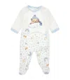 Monnalisa Teddy Bear All-in-one And Sleeping Bag Set In White