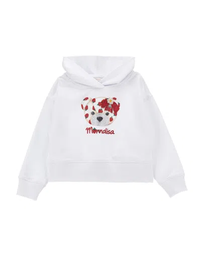 Monnalisa Babies'   Teddy Bear Hoodie In White