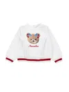 Monnalisa Teddy Bear Hoodie In White