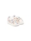 Monnalisa Teddy Bear Leather Sneakers In White