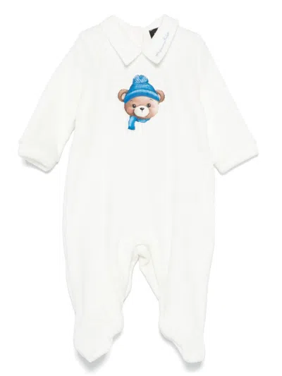 Monnalisa Babies' Teddy Bear-patch Pajamas In 中性色