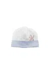 Monnalisa Teddy-bear-print Cotton Hat In White
