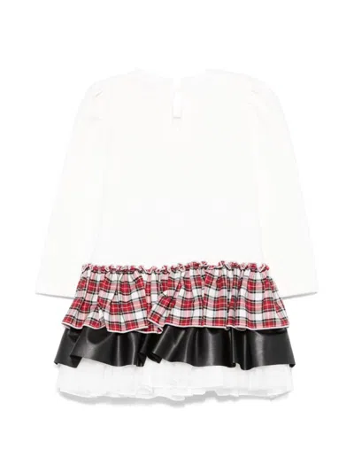 Monnalisa Babies' Teddy Bear-print Dress In White