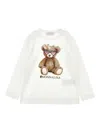 Monnalisa Teddy  T-shirt In White